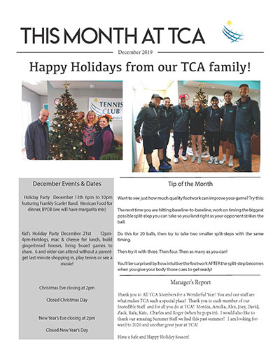 December 2019 Newsletter