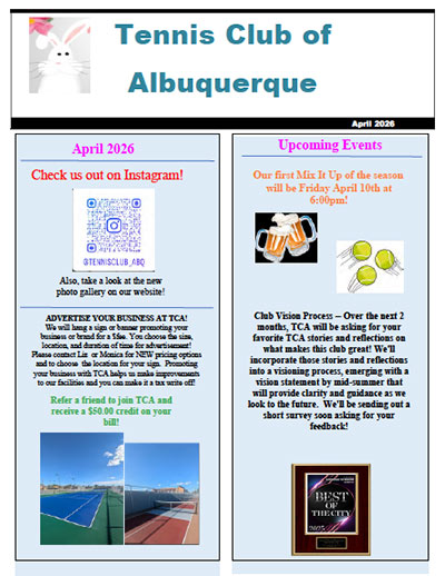 April 2026 Newsletter
