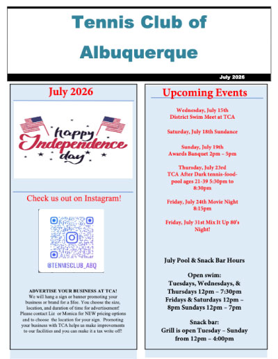 July 2026 Newsletter